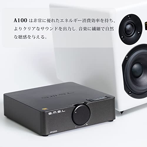 S.M.S.L A100 アンプ Bluetooth 5.0 小型 パワーアンプ HI-FI スピーカー用 「MA12070」アンプIC搭載 2.2ch 2.1ch 2.0ch クラスD オーディオ デジタルアンプ