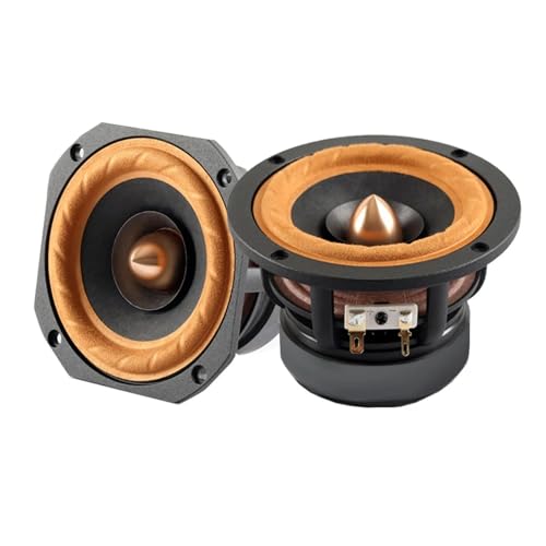 For AIYIMA 4 インチオーディオスピーカーウーファーフルレンジスピーカー 4 オーム/8 オーム 30 ワット列 DIY スピーカーホームシアターシステム 1 個(Round 4Ohm)